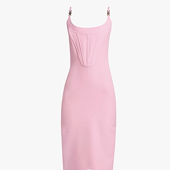 Versace corset-style crepe midi dress
